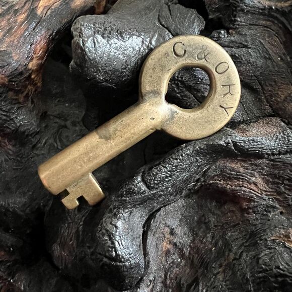 Chesapeake Ohio Railway C&O RY Railroad RR Brass Switch Key Adlake Employee # - Picture 1 of 4